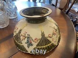 Mottahedeh Fan Bowl Majolica Italy Large Punch Bowl Centerpiece