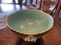 Mottahedeh Fan Bowl Majolica Italy Large Punch Bowl Centerpiece