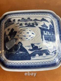 Mottahedeh Square Covered Vegetable Bowl & Cover Vista Alegre, Blue Canton