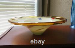 Murano Glass Bowl Dish Atomic Space Age Bowl with Murrines Millefiori Art Glass