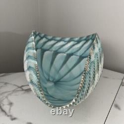 Murano Glass Large Sea Shell Bowl Made In Italy Estate Find Beautiful Piece