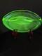 Murano Uranium Sommerso Art Glass Lg Bowl 12 1/2 X 8 Very Heavy Exc Condition