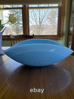Murano, Yalos Casa Murano Folded Bowl, Baby Blue, Millefiori