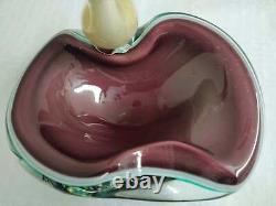 Murano art glass ashtray/bowl with bird