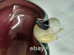 Murano art glass ashtray/bowl with bird