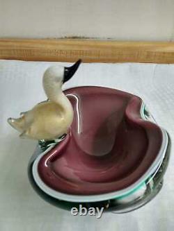 Murano art glass ashtray/bowl with bird