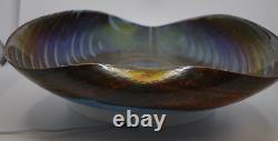 Murano glass Iridescent Shell Lily Pad Center Bowl Made in Italy