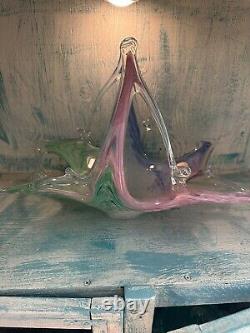 Murano glass bowl Pink And Blue