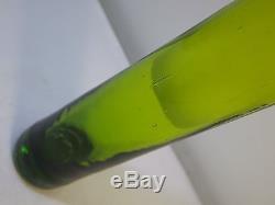 Myers Tall Olive Green Blenko Art Glass Decanter 6426 RARE