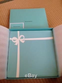 NEW Tiffany & Co blue box ribbon square plate 24.5 cm 9.6dish from JAPAN F/S
