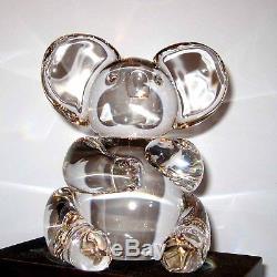 NEW in BOX STEUBEN glass BIG KOALA BEAR crystal great panda steiff teddy heart