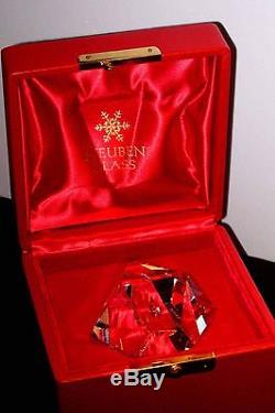 NEW in RED BOX STEUBEN glass DIAMOND TEARDROP crystal ornament paperweight prism