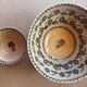 NICHOLAS MOSSE Ceramic Pottery TWO Bowls RARE Pansy pattern DISCONTINUED 1990