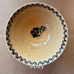 NICHOLAS MOSSE Ceramic Pottery TWO Bowls RARE Pansy pattern DISCONTINUED 1990