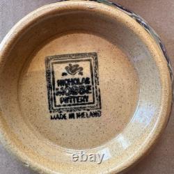 NICHOLAS MOSSE Ceramic Pottery TWO Bowls RARE Pansy pattern DISCONTINUED 1990
