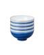 NWT Denby Blue Haze Rice Bowl Set of 4 Blue