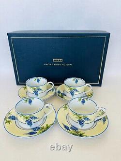 New Set of 4 Amon Carter Museum Bluebonnet Cup & Saucer Plate set
