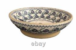 Nicholas Mosse Ireland Pottery Pansy 10.5 Footed Serving Bowl Pansies Fine