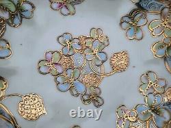 Nippon Porcelain Bowl GOLD GILT Floral Pattern Antique GORGEOUS 10-1/4
