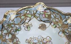 Nippon Porcelain Bowl GOLD GILT Floral Pattern Antique GORGEOUS 10-1/4