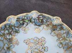 Nippon Porcelain Bowl GOLD GILT Floral Pattern Antique GORGEOUS 10-1/4