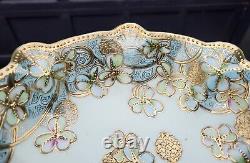 Nippon Porcelain Bowl GOLD GILT Floral Pattern Antique GORGEOUS 10-1/4