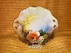 Noritake Art Nouveau Floral Bowl, Vintage, Hand-Painted, Japan, Morimura