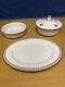 Noritake MOMENTUM #7734 withGold Trim 2 Round Serving Bowls & Oval Platter