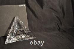 ORREFORS Crystal Triangle Crossings Bowl by M Rytkonen NIB