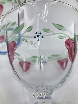 ORREFORS Maja Footed Bowls/GLASSES SIGNED 5 x 4 1/4 Sweden Set Of 4 VINTAGE