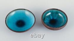 OSA, Denmark. Two small retro unique ceramic bowls, 1970s