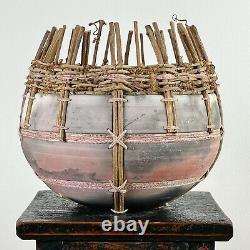 Organic Modern Fiber and Clay Vessel by Christine and Michael Adcock (ca. 1980)