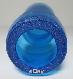 Original 1960s BLENKO GLASS LARGE 35 1/2 DECANTER WAYNE HUSTED BLUE