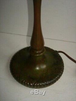 Original Signed Tiffany Studios Favrile Lamp Base And Shade