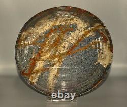 PAUL SOLDNER Original Vintage Stoneware Ceramic Raku Pottery Centerpiece Bowl