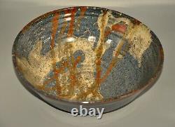 PAUL SOLDNER Original Vintage Stoneware Ceramic Raku Pottery Centerpiece Bowl