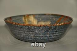 PAUL SOLDNER Original Vintage Stoneware Ceramic Raku Pottery Centerpiece Bowl