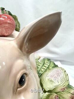 PIG Terrine, ? Platter? Ladel Lid FITZ & FLOYD 4 Piece Serving Set Holiday Animal