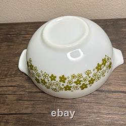 PYREX Cinderella Mixing Bowl Set of 4 Spring Blossom Green Crazy Daisy 4066