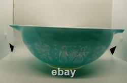 PYREX TURQUOISE AMISH BUTTERPRINT CINDERELLA MIXING BOWLS and CASSEROLE Dishes