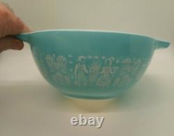 PYREX TURQUOISE AMISH BUTTERPRINT CINDERELLA MIXING BOWLS and CASSEROLE Dishes