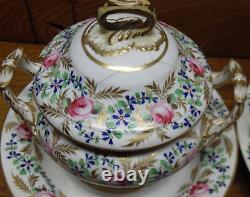 Pair Of Antique Derby Great Britain Porcelain Sauce Tureens REPAIRED