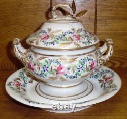 Pair Of Antique Derby Great Britain Porcelain Sauce Tureens REPAIRED