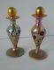 Pair of L C Tiffany Favrile Iridescent Glass Perfume Decanter