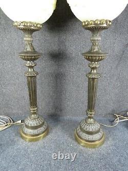 Pair of vintage Fenton banquet Lamps