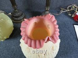 Pair of vintage Fenton banquet Lamps