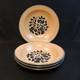 Pfaltzgraff Set of 4 Pasta Bowls 10 Folk Art Blue Tan Copyright USA No Crazing