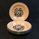 Pfaltzgraff Set of 4 Pasta Bowls 10 Folk Art Blue Tan Copyright USA No Crazing