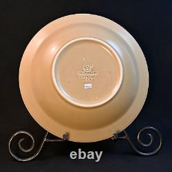 Pfaltzgraff Set of 4 Pasta Bowls 10 Folk Art Blue Tan Copyright USA No Crazing