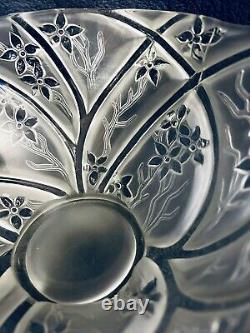 Phoenix Consolidated Glass Art Deco Martele Line Jonquil Crystal Bowl 8D